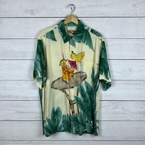 Vintage Tori Richard Martini Hawaiian Shirt Large